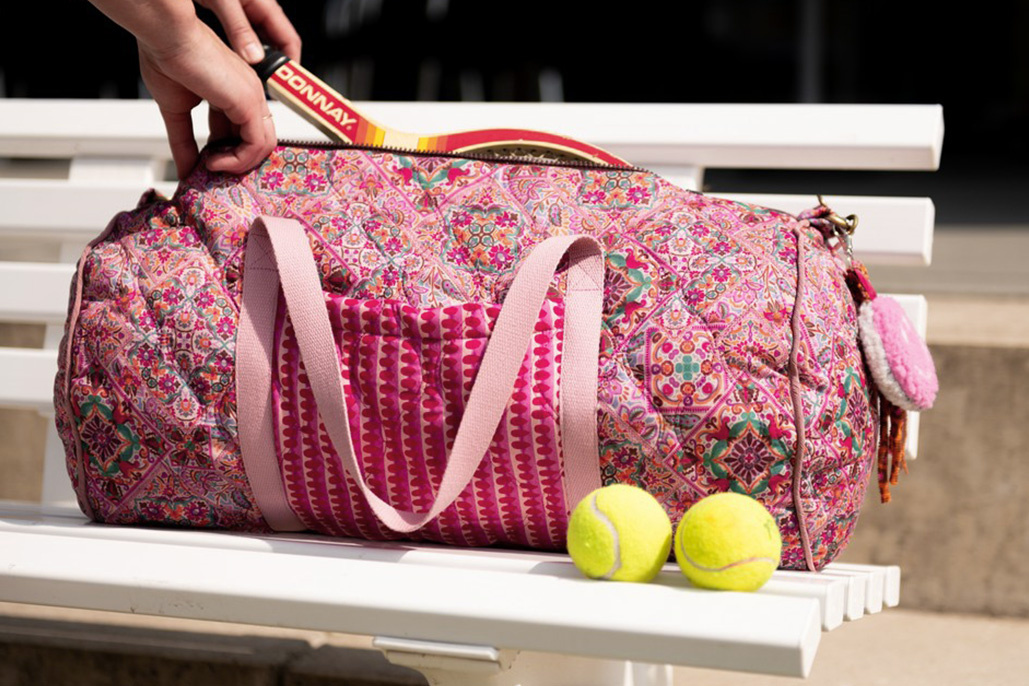 Gesteppte Voile Baumwoll Patchwork Rosa