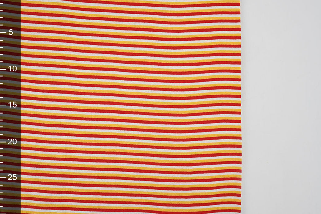 Cuff Fabric Red White Yellow