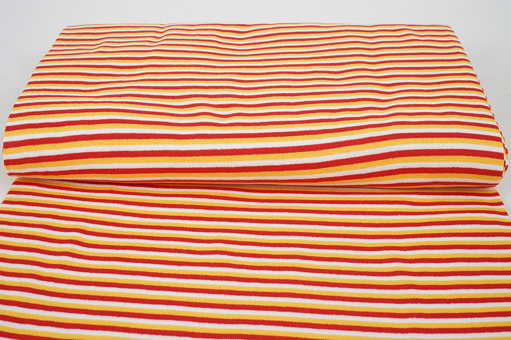 Cuff Fabric Red White Yellow