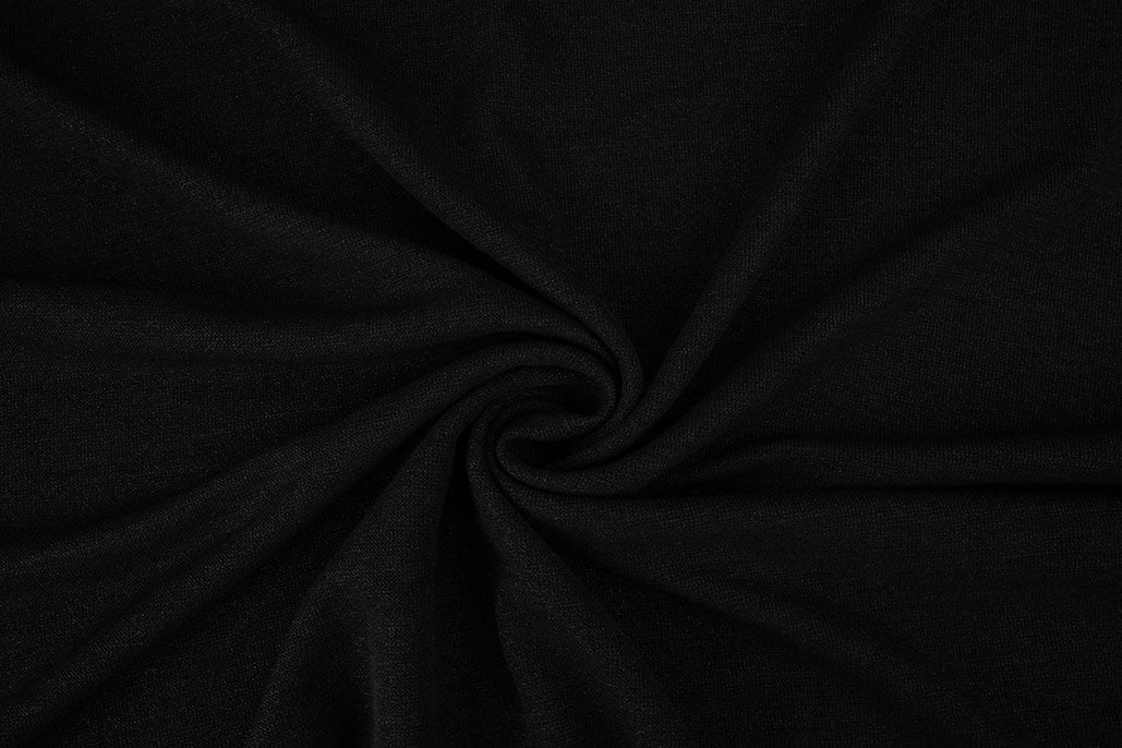Gebreide Stof Lurex Zwart