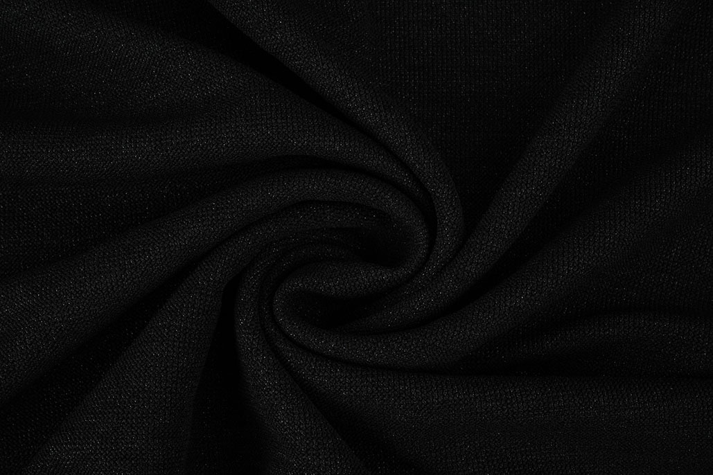 Gestrickter Stoff Lurex Schwarz