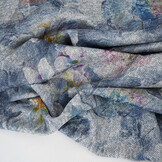 Winter Jersey Bloemen Blauw