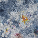 Winter Jersey Flowers Blue