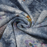 Winter Jersey Flowers Blue