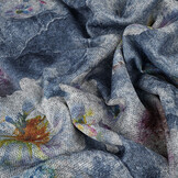 Winter Jersey Flowers Blue