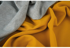 Jersey Crepe  Double-sided Grey / Ocher