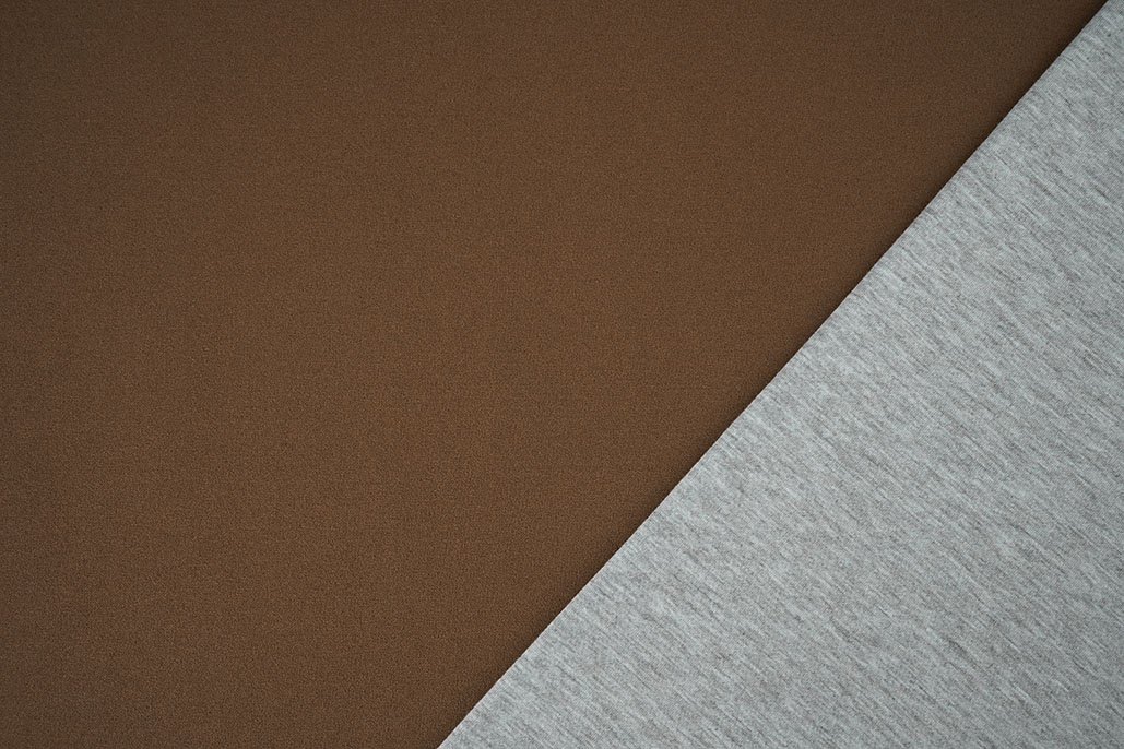 Jersey Crepe  Double-sided Grey / Brown