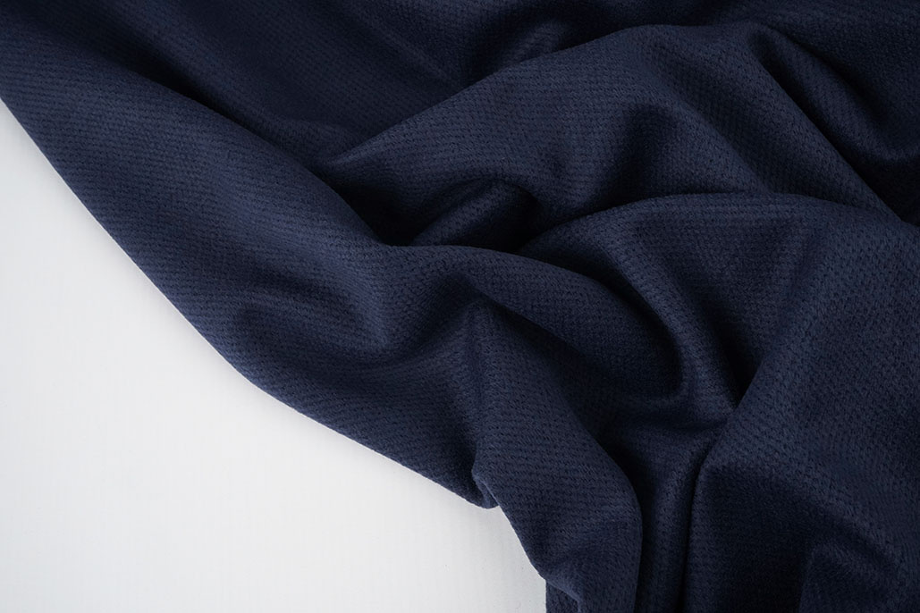 Winter Jersey Pique Donker Blauw