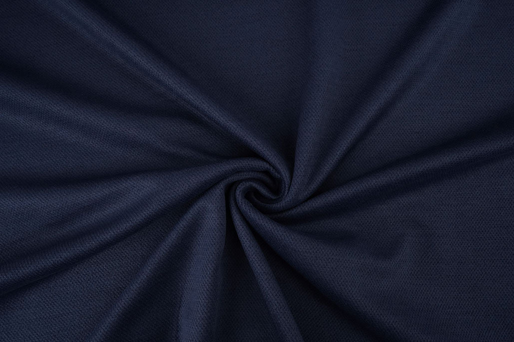 Winter Jersey Pique Donker Blauw