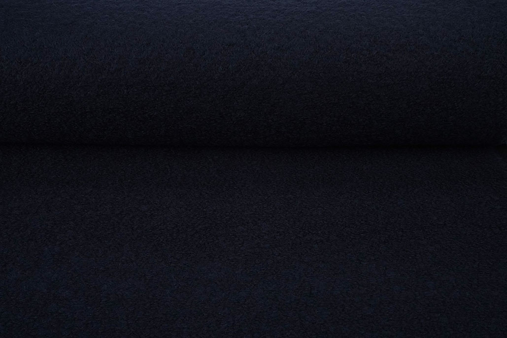 Wolle Bouclé Marineblau
