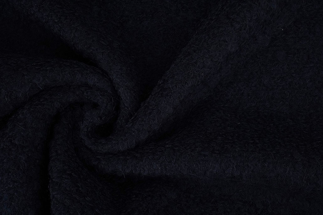 Wollen Bouclé Marine Blauw