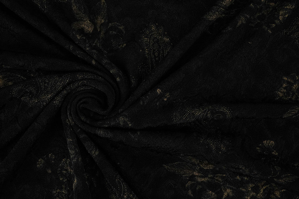 Jersey Jacquard Louise Schwarz