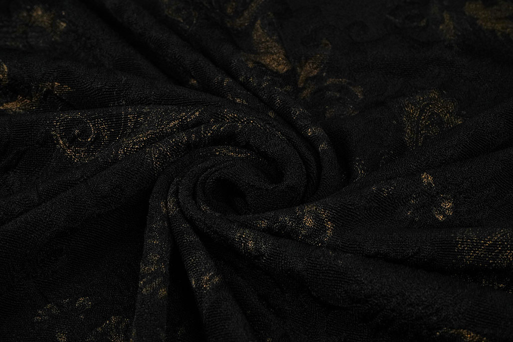 Jersey Jacquard Louise Schwarz