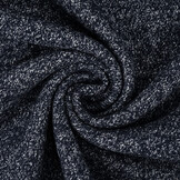 Wool Fabric Mélange Navy - White