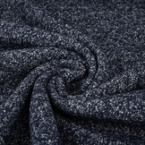 Wool Fabric Mélange Navy - White