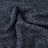 Wool Fabric Mélange Navy - White