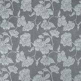 Jersey Jacquard Look Flowers Grey