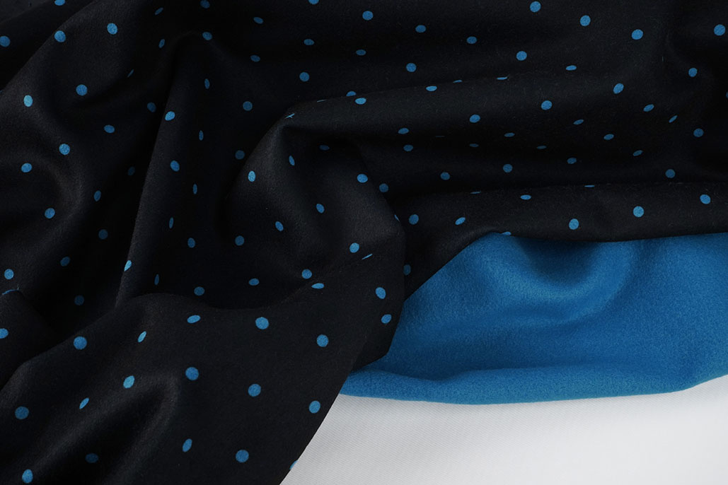 Caban Stippen Zwart - Blauw