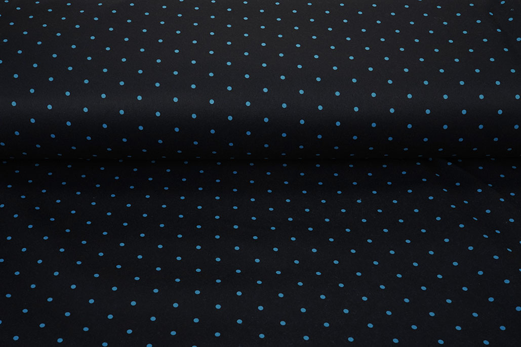 Caban Dots Black - Blue