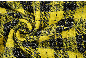 Bouclé Checkered Liora Yellow