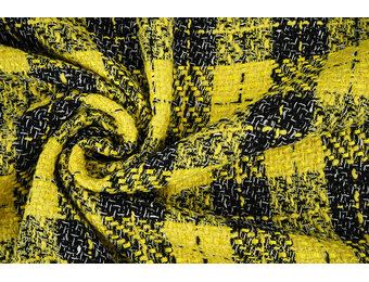 Bouclé Checkered Liora Yellow