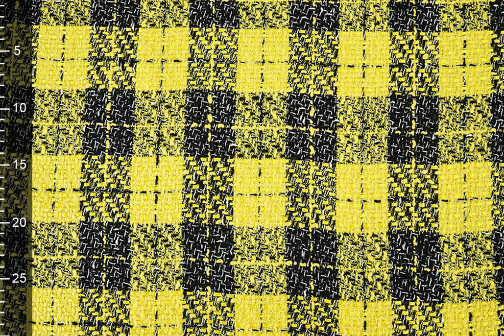 Bouclé Checkered Liora Yellow