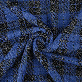 Bouclé Ruit Liora Blauw