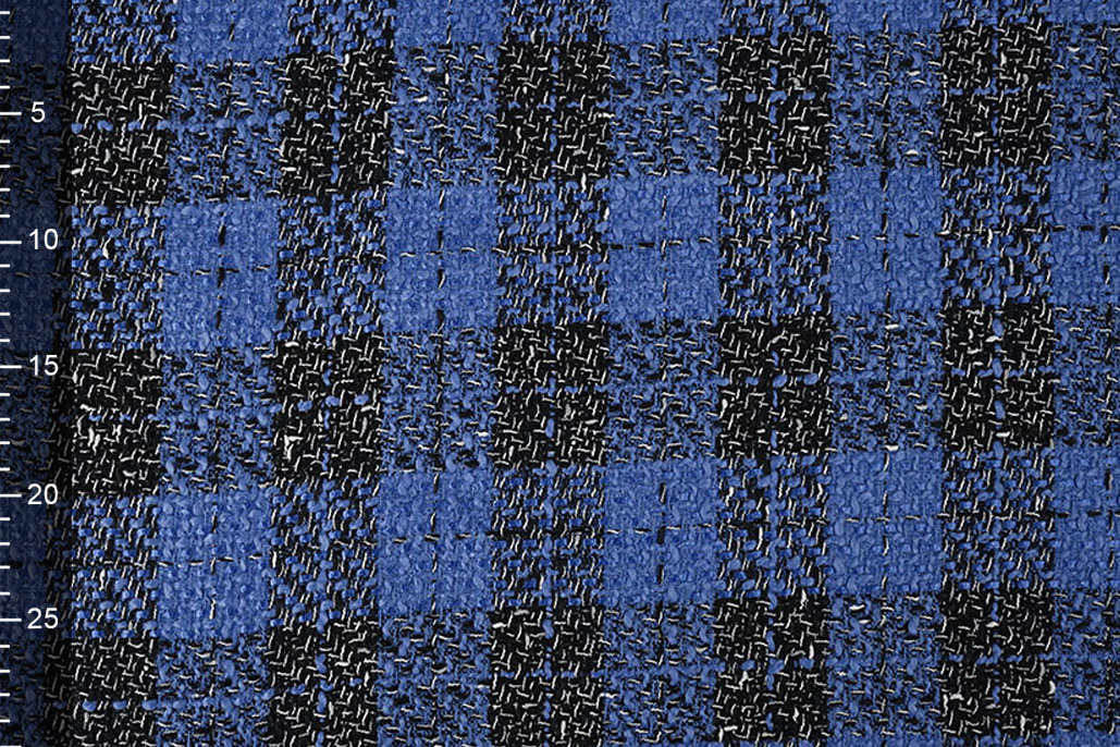 Bouclé Checkered Liora Blue
