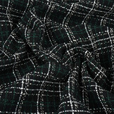 Bouclé Ruit Selene Zwart - Groen