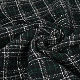 Bouclé Checkered Selene Black - Green