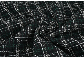 Bouclé Checkered Selene Black - Green