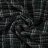 Bouclé Ruit Selene Zwart - Groen