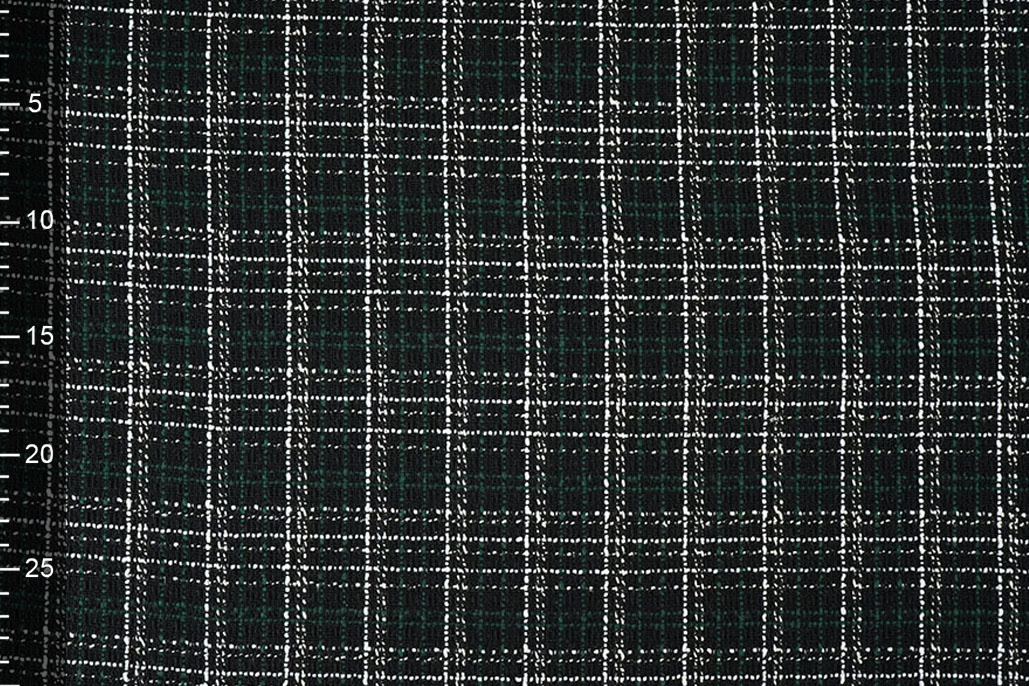 Bouclé Checkered Selene Black - Green