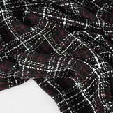 Bouclé Kariert Selene Schwarz - Bordeaux