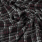 Bouclé Kariert Selene Schwarz - Bordeaux