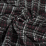 Bouclé Checkered Selene Black - Bordeaux