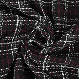 Bouclé Checkered Selene Black - Bordeaux