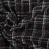 Bouclé Kariert Selene Schwarz - Bordeaux