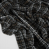 Bouclé Checkered Selene Black - Brown