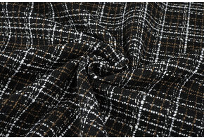 Bouclé Checkered Selene Black - Brown