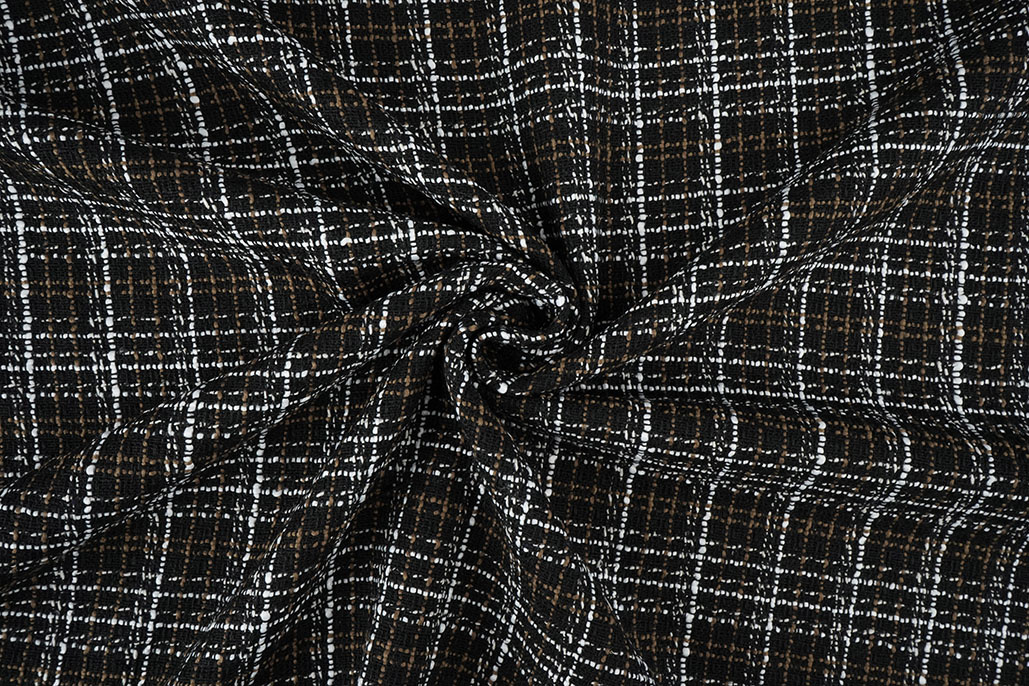 Bouclé Checkered Selene Black - Brown