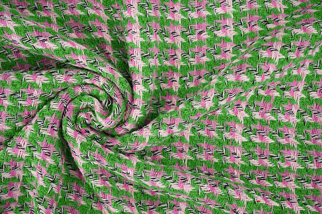 Bouclé Marise Groen - Roze