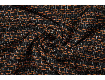 Bouclé Checkered Norah Black - Orange