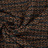 Bouclé Kariert Norah Schwarz - Orange