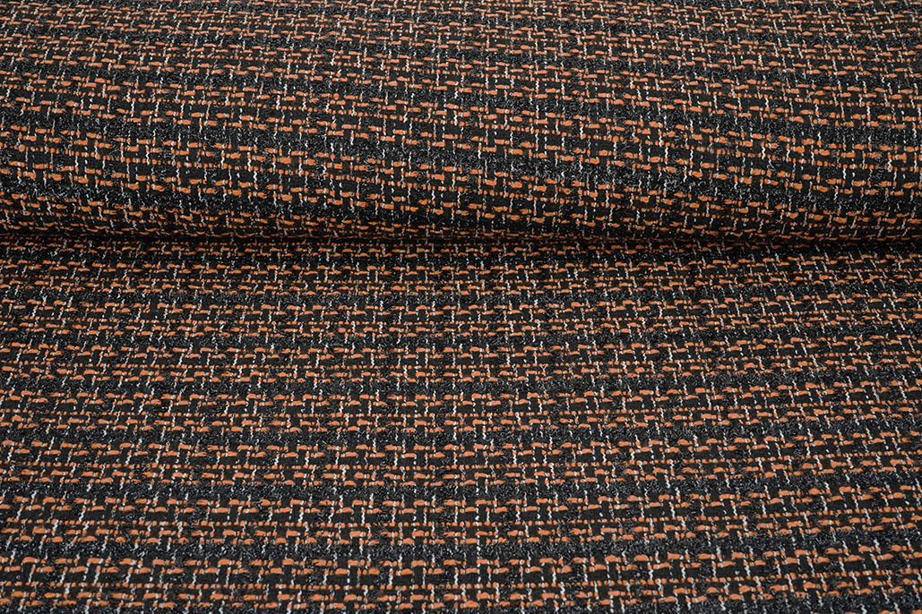 Bouclé Checkered Norah Black - Orange