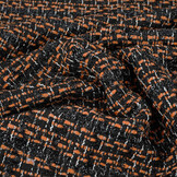 Bouclé Checkered Norah Black - Orange