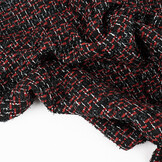 Bouclé Kariert Norah Schwarz - Rot