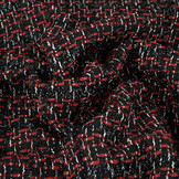 Bouclé Checkered Norah Black - Red