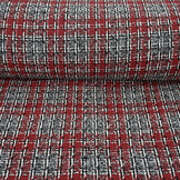 Bouclé Kariert Viviane Rot - Grau