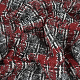 Bouclé Checkered Viviane Red - Grey